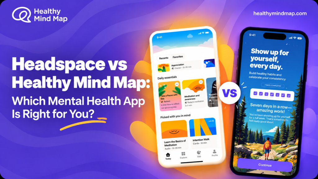 Headspace vs Healthy Mind Map Comparison
